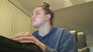 Goddess Jane Barking Coughs and Ignoring you While Working on Her Computer