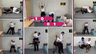 TV SHOW Bear Hugs in Office with Secretary in Pantyhose 1080 - Wrestling - Nylon - High Heels - Female Fight - Muscular Girl - Strong Girl - Grab - Foot Fetish - Muscle Fetish - Upskirt - Female Domination - Hitachi Vibrator - Humiliation - Bondage - Gag