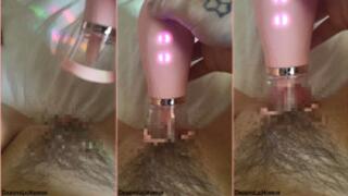 Close Up Hairy Pussy Masturbation With Honey Pistil Toy