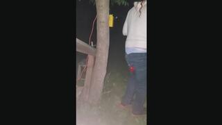 Stuck Upside-Down Electric Hoist Panties Exposed