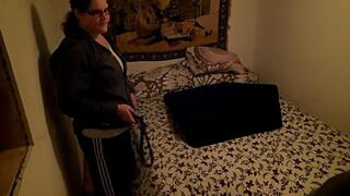 Belted for getting spanked by another girl