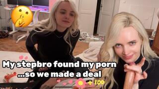 Stepbro found my nudes on the Internet, we made a deal
