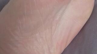 Tickling my morning feet with a piece of string