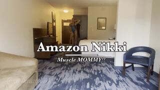 !!JUST WOW!! Blue Lingerie Muscle Goddess: Amazon Nikki Invites You In for Private Worship