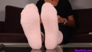 Pink Stinky Fuzzy Socks - 4K MP4