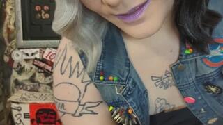 Rude trans chick hooks up with you in the bathroom at a punk show