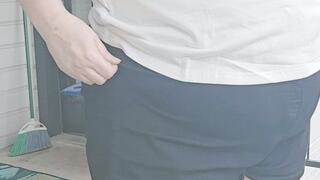 Leg crossing black shorts thick thigh BBW