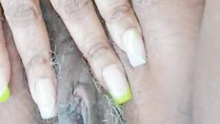 Dat grey hair pussy in ya face after cumming