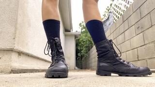 Combat Boots, Socks & Feet