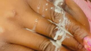 Ebony Amazon Milks Tits