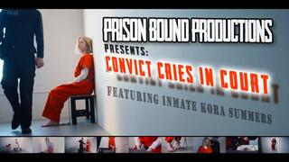 Convict Cries In Court - Prisoner In Transport Restraints Crying While Delivering Courtroom Confession Sentenced and Taken to Jail