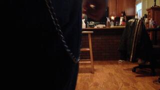 Bill handspanked over a stool