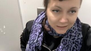 Peeing myself a bit in the airport toilet