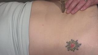 Belly Button Play Tickling With A Feather