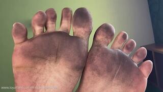 Up Close Dirty Feet Humiliation, Clean them!