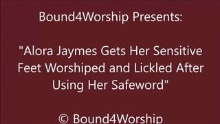 Alora Jaymes Gets Foot Worship in a Topless Hogtie - HD