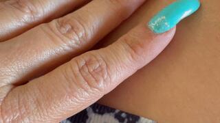 Black n Silver Flip Flops W Turquoise Toes JOI