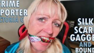 CRIME REPORTER VICTORIA C SILK SCARF GAGGED AND BOUND WMV 1080