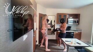 6 feet 6 inch Amazon Blondi Beatdown