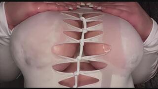 Oiling up my boobs is always fun