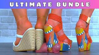 Trampling Your Cock & Face In Our Vacation Wedges - Ultimate Bundle - HUGE DISCOUNT!!!! - 180 - Goddess Amber - Miss Lucy - Trample Trampling CBT Ballbusting Crush Crushing