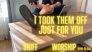 Gay Foot Domination – Dom Blake’s Sweaty Feet, Shoe Removal & Humiliation Sniffing