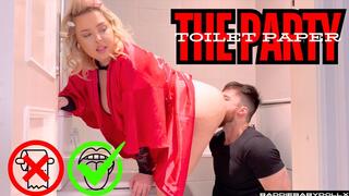 The party toilet paper - Dirty ass cleaning toilet slave