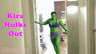 Kira Hulks Out - Clothing Distruction SFX Hulk Transformation[HD]