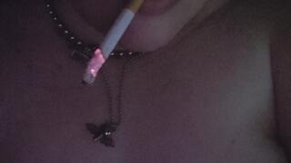 Smoking in bed with an orgasm