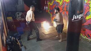 Strong boy versus heavy boy, unfair fight