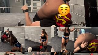 Skinny man sat on, dominated and destroyed