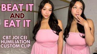 Beat It And Eat It: CBT JOI and Cum Eating Instructions