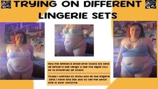 TRYING ON DIFFERENT LINGERIE SETS