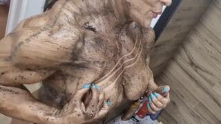 fbb full of land dirty bathroom back traps biceps pecs nude shower time