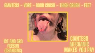 Giantess Mechanic Makes You Pay