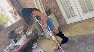 Misty Addams - Sprained Ankle | Neck brace | Crutching HIDEF