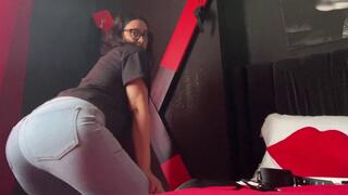 Yelling at you to slurp cum for Coworker Jeans Ass CEI