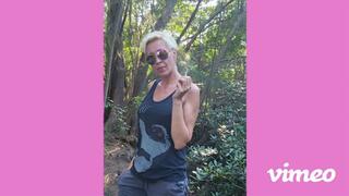 Bambi Smoking Outdoors