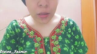 Continuous Intense Sneezing In Green Printed Dress