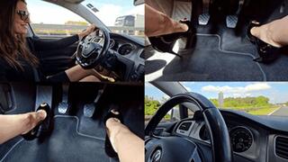 Fast joyride with Louboutin high heels