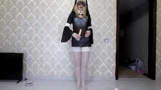 Dirty Nun Gets Anal Fucked and Gift!