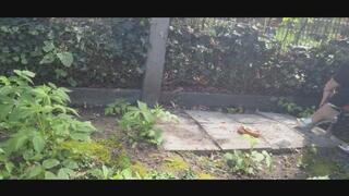 Crushing pastries with silver platform heels