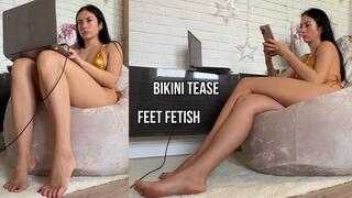 Bikini Foot Tease & Get on Your Knees and Worship my Legs