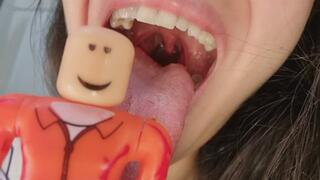 Humiliation of burps and bad breath to tiny