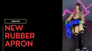 new black rubber apron