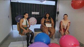 3 BEAUTIFUL GIRLS AND 1 BBW POPPING BALLOONS - BOMBOM BBW - FULL VERSION IN FULL HD - KC PRODUCTIONS!!!