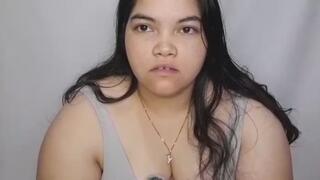 Big fat girl tries to burp