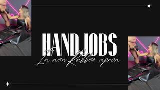 handjobs in new black rubber apron