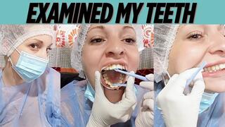 Fetish Dental Exam with Scrubs and Mirror Dental caries crooked teeth
