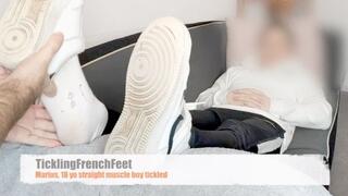 Marius, 18 yo muscle straight boy first tickle session (mobile)